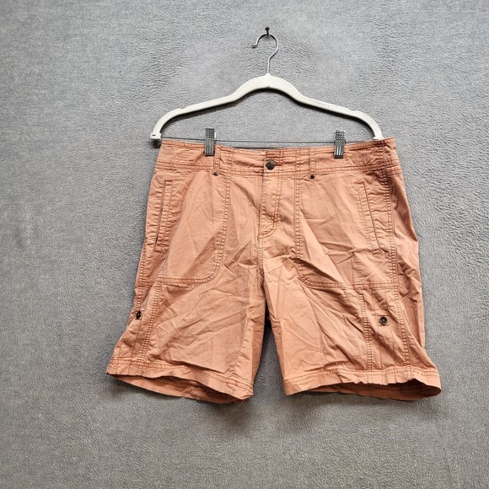 Royal Robbins Women Cargo Shorts 8‎ Peach Stretch Cotton Spandex 9" Inseam